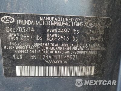 Zdjęcie 12 z 12 samochodu: 2015 HYUNDAI SONATA SE VIN:5NPE24AF1FH145621 - miniatura