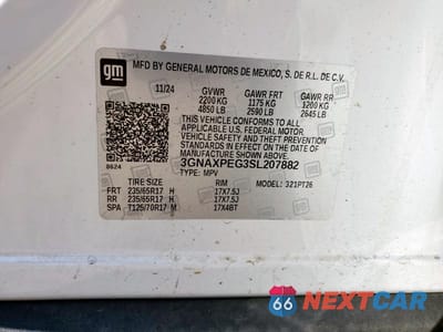 Zdjęcie 12 z 12 samochodu: 2025 CHEVROLET EQUINOX LT VIN:3GNAXPEG3SL207882 - miniatura