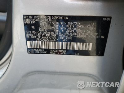 Zdjęcie 13 z 15 samochodu: 2005 TOYOTA RAV4 VIN:JTEHD20V250046477 - miniatura