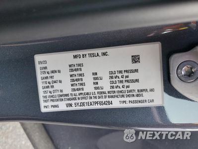 Zdjęcie 13 z 13 samochodu: 2023 TESLA MODEL 3 VIN:5YJ3E1EA7PF654284 - miniatura