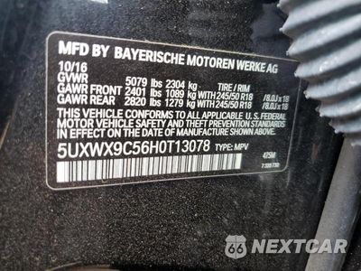 Zdjęcie 13 z 13 samochodu: 2017 BMW X3 XDRIVE28I VIN:5UXWX9C56H0T13078 - miniatura