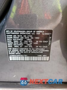 Zdjęcie 13 z 13 samochodu: 2023 VOLKSWAGEN ATLAS SE VIN:1V2KR2CA0PC521791 - miniatura