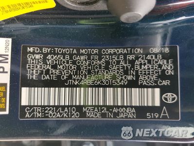 Zdjęcie 13 z 14 samochodu: 2019 TOYOTA COROLLA SE VIN:JTNK4RBE6K3015349 - miniatura