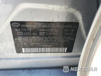 Zdjęcie 13 z 13 samochodu: 2012 HYUNDAI SONATA VIN:5NPEB4AC9CH496102 - miniatura