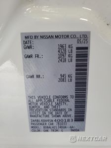 Zdjęcie 13 z 13 samochodu: 2025 NISSAN ALTIMA SV VIN:1N4BL4DV4SN400183 - miniatura