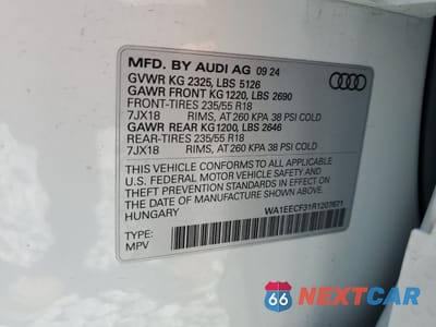 Zdjęcie 12 z 15 samochodu: 2024 AUDI Q3 PREMIUM PLUS S LINE 45 VIN:WA1EECF31R1207671 - miniatura