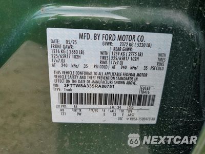 Zdjęcie 12 z 13 samochodu: 2025 FORD MAVERICK XL VIN:3FTTW8A33SRA86751 - miniatura
