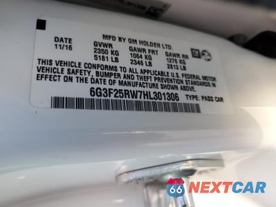 Zdjęcie 13 z 16 samochodu: 2017 CHEVROLET SS VIN:6G3F25RW7HL301306 - miniatura
