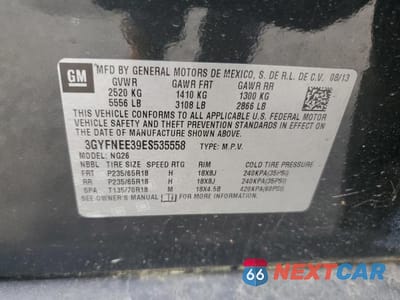 Zdjęcie 13 z 13 samochodu: 2014 CADILLAC SRX LUXURY COLLECTION VIN:3GYFNEE39ES535558 - miniatura