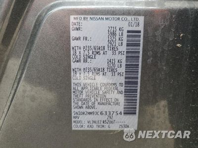 Zdjęcie 13 z 16 samochodu: 2018 NISSAN PATHFINDER S VIN:5N1DR2MM9JC633754 - miniatura
