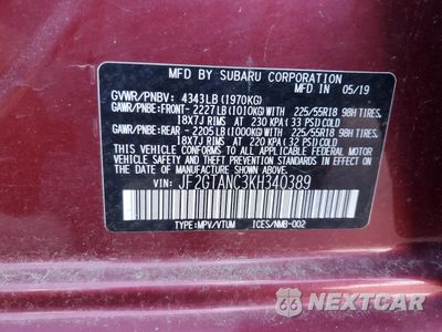Zdjęcie 14 z 15 samochodu: 2019 SUBARU CROSSTREK LIMITED VIN:JF2GTANC3KH340389 - miniatura