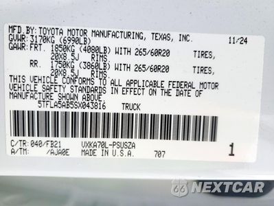 Zdjęcie 12 z 13 samochodu: 2025 TOYOTA TUNDRA CREWMAX SR VIN:5TFLA5AB5SX043816 - miniatura