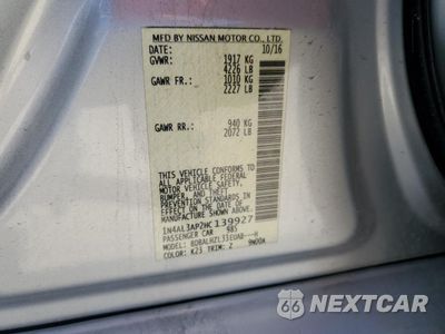 Zdjęcie 12 z 13 samochodu: 2017 NISSAN ALTIMA 2.5 VIN:1N4AL3AP2HC139927 - miniatura