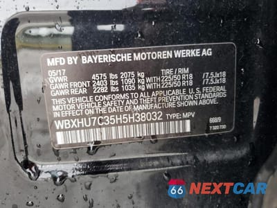 Zdjęcie 13 z 13 samochodu: 2017 BMW X1 SDRIVE28I VIN:WBXHU7C35H5H38032 - miniatura