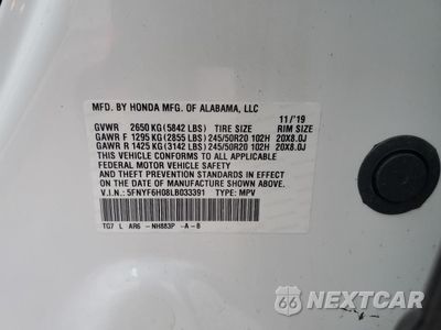 Zdjęcie 13 z 14 samochodu: 2020 HONDA PILOT ELITE VIN:5FNYF6H08LB033391 - miniatura