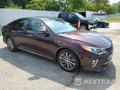 Czwarte zdjęcie samochodu z boku: 2018 KIA OPTIMA SXL VIN:5XXGV4L25JG203082 - miniatura