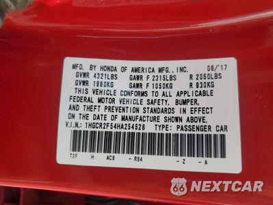 Zdjęcie 13 z 15 samochodu: 2017 HONDA ACCORD SPORT VIN:1HGCR2F54HA254528 - miniatura