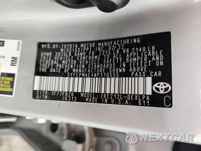 Zdjęcie 13 z 13 samochodu: 2022 TOYOTA COROLLA LE VIN:5YFEPMAE4NP310555 - miniatura