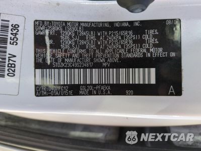 Zdjęcie 12 z 12 samochodu: 2009 TOYOTA SIENNA CE VIN:5TDZK23C49S234817 - miniatura