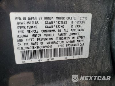 Zdjęcie 13 z 13 samochodu: 2013 HONDA FIT VIN:JHMGE8H36DC059747 - miniatura