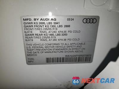 Zdjęcie 13 z 13 samochodu: 2024 AUDI Q5 E PREMIUM 55 VIN:WA1G2AFY5R2075879 - miniatura