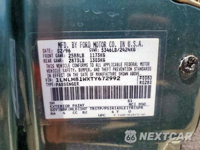 Zdjęcie 12 z 14 samochodu: 1996 LINCOLN TOWN CAR EXECUTIVE VIN:1LNLM81WXTY672992 - miniatura