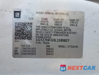 Zdjęcie 13 z 14 samochodu: 2020 GMC SAVANA G3500 VIN:1GTZ7HFG3L1185827 - miniatura