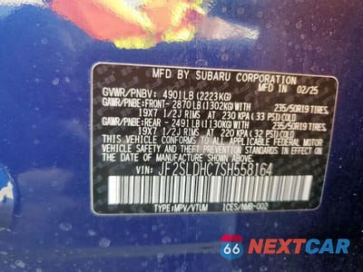 Zdjęcie 14 z 14 samochodu: 2025 SUBARU FORESTER SPORT VIN:JF2SLDHC7SH558164 - miniatura