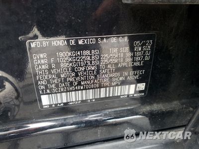 Zdjęcie 13 z 16 samochodu: 2024 HONDA HR-V SPORT VIN:3CZRZ1H54RM700806 - miniatura