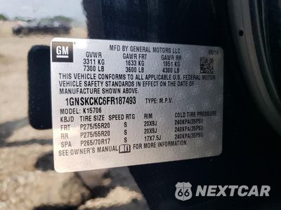 Zdjęcie 13 z 15 samochodu: 2015 CHEVROLET TAHOE K1500 LTZ VIN:1GNSKCKC6FR187493 - miniatura