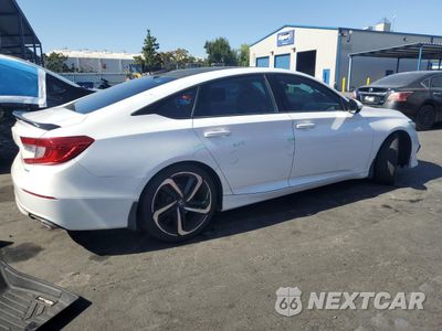 Trzecie zdjęcie samochodu z tyłu: 2019 HONDA ACCORD SPORT VIN:1HGCV1F34KA117794 - miniatura