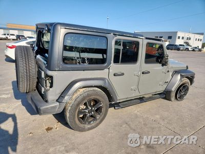 Trzecie zdjęcie samochodu z tyłu: 2021 JEEP WRANGLER UNLIMITED SPORT VIN:1C4HJXDG2MW700489 - miniatura