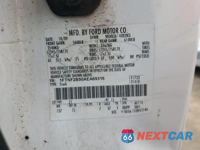 Zdjęcie 13 z 13 samochodu: 2010 FORD F250 SUPER DUTY VIN:1FTNF2B50AEA69316 - miniatura