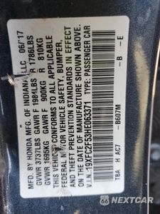 Zdjęcie 12 z 15 samochodu: 2017 HONDA CIVIC LX VIN:19XFC2F53HE063371 - miniatura