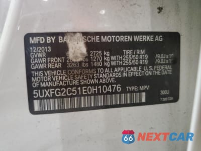 Zdjęcie 13 z 13 samochodu: 2014 BMW X6 XDRIVE35I VIN:5UXFG2C51E0H10476 - miniatura