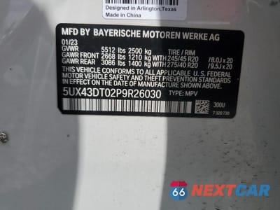 Zdjęcie 13 z 13 samochodu: 2023 BMW X4 M40I VIN:5UX43DT02P9R26030 - miniatura