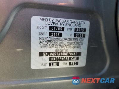 Zdjęcie 12 z 12 samochodu: 2006 JAGUAR X-TYPE 3.0 VIN:SAJWA51A16WE70463 - miniatura