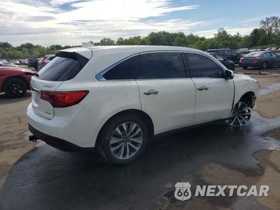 Trzecie zdjęcie samochodu z tyłu: 2016 ACURA MDX TECHNOLOGY VIN:5FRYD4H40GB062109 - miniatura