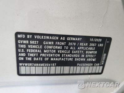 Zdjęcie 12 z 15 samochodu: 2021 VOLKSWAGEN ARTEON SEL R-LINE VIN:WVWSR7AN4ME004157 - miniatura