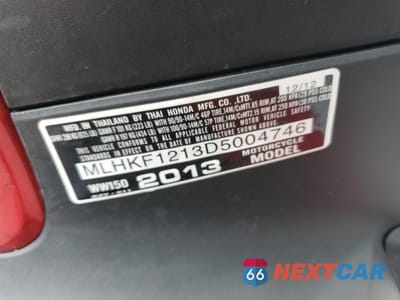 Zdjęcie 9 z 10 samochodu: 2013 HONDA PCX 150 VIN:MLHKF1213D5004746 - miniatura