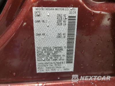 Zdjęcie 12 z 13 samochodu: 2025 NISSAN ALTIMA SV VIN:1N4BL4DV1SN326687 - miniatura