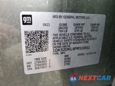 Zdjęcie 13 z 16 samochodu: 2023 GMC YUKON DENALI VIN:1GKS2DKL6PR516911 - miniatura