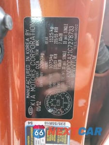 Zdjęcie 13 z 13 samochodu: 2012 KIA SPORTAGE EX VIN:KNDPCCA21C7278733 - miniatura