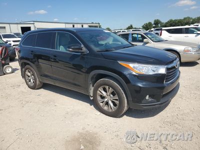 Czwarte zdjęcie samochodu z boku: 2015 TOYOTA HIGHLANDER XLE VIN:5TDJKRFH0FS205565 - miniatura