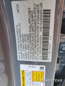 Zdjęcie 12 z 14 samochodu: 2024 HONDA ACCORD HYBRID EXL VIN:1HGCY2F61RA059547 - miniatura