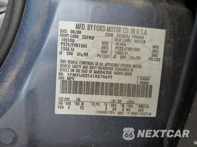 Zdjęcie 13 z 13 samochodu: 2001 FORD ESCAPE XLS VIN:1FMYU02141KE76699 - miniatura
