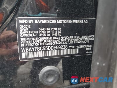 Zdjęcie 12 z 12 samochodu: 2013 BMW 750 LXI VIN:WBAYF8C55DDE59238 - miniatura