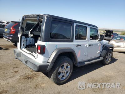 Trzecie zdjęcie samochodu z tyłu: 2020 JEEP WRANGLER UNLIMITED SPORT VIN:1C4HJXDG3LW323993 - miniatura