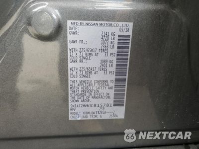 Zdjęcie 13 z 14 samochodu: 2018 NISSAN ROGUE S VIN:5N1AT2MV6JC815781 - miniatura