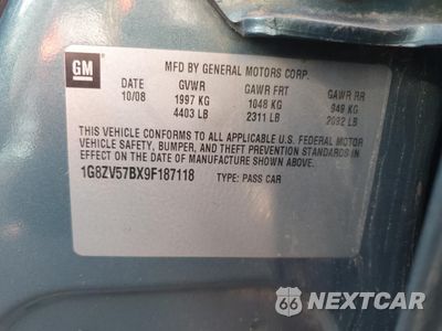 Zdjęcie 12 z 14 samochodu: 2009 SATURN AURA XR VIN:1G8ZV57BX9F187118 - miniatura